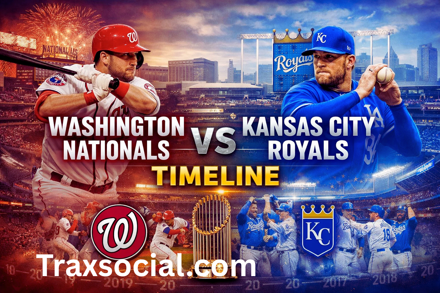 washington nationals vs kansas city royals timeline